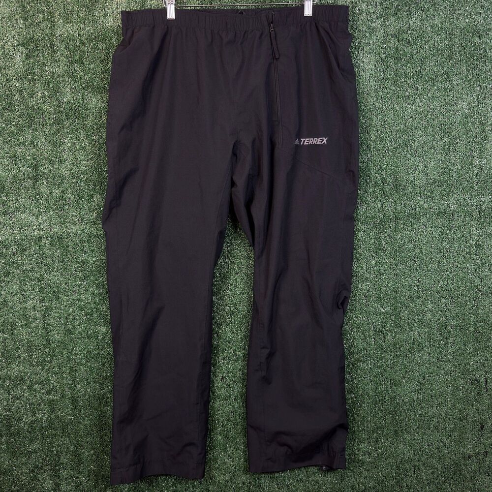 Adidas Terrex Mens Rain Pants XL Black Outdoor Hiking RAIN RDY GM4774 Outdoor